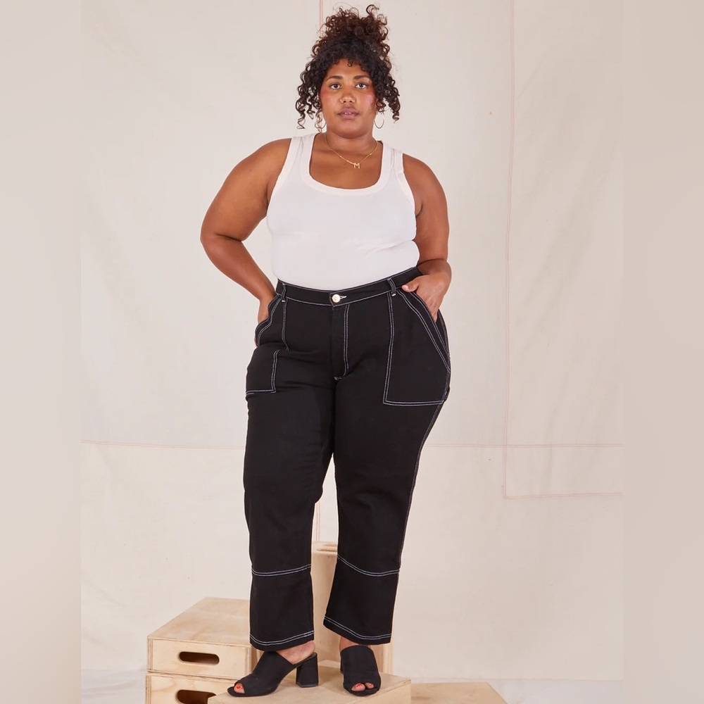 Big Bud Press Black Pants with White Stitching